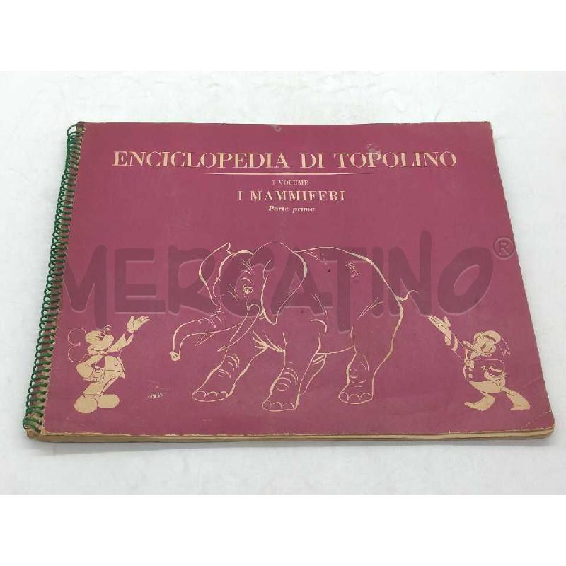 ALBUM FIGURINE ENCICLOPEDIA DI TOPOLINO I MAMMIFERI INCOMPLETO  | Mercatino dell'Usato Moncalieri bengasi 1