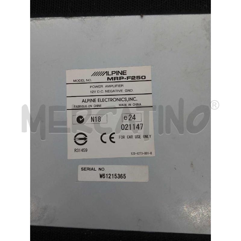 AMPLIFICATORE AUTO ALPINE V POWER MRP F250 NON TESTATO NON GARANTITO FUNZIONAMENTO | Mercatino dell'Usato Moncalieri bengasi 5