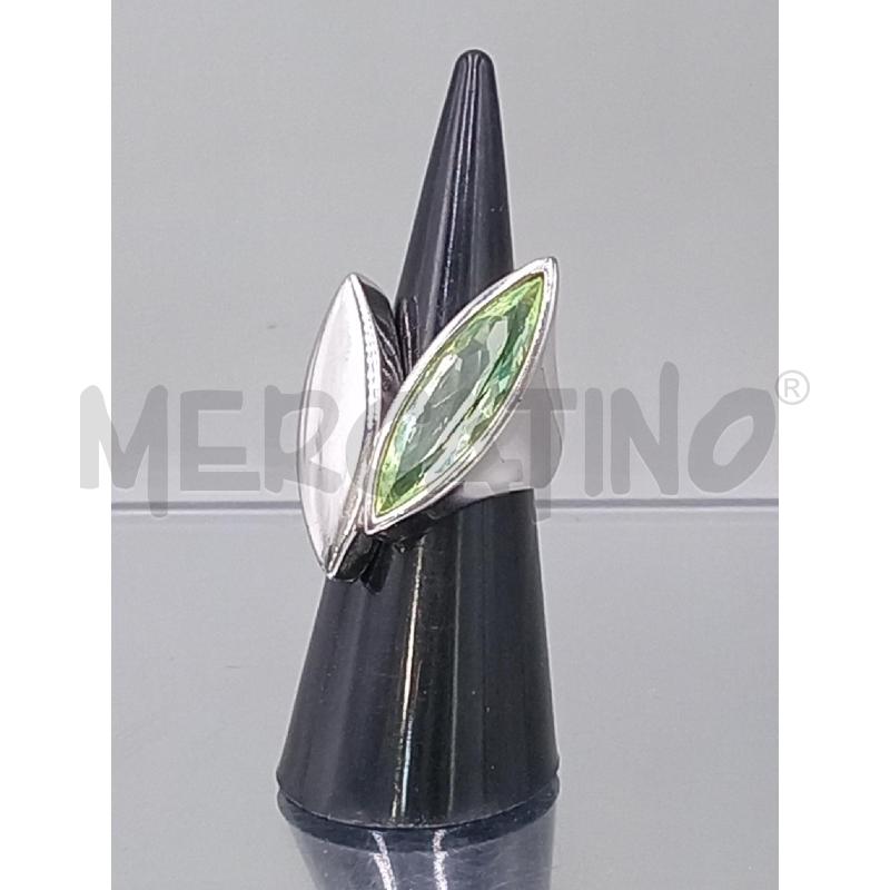 ANELLO DONNA ACCIAIO CRISTALLO VERDE | Mercatino dell'Usato Moncalieri bengasi 1