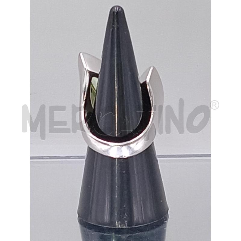 ANELLO DONNA ACCIAIO CRISTALLO VERDE | Mercatino dell'Usato Moncalieri bengasi 2