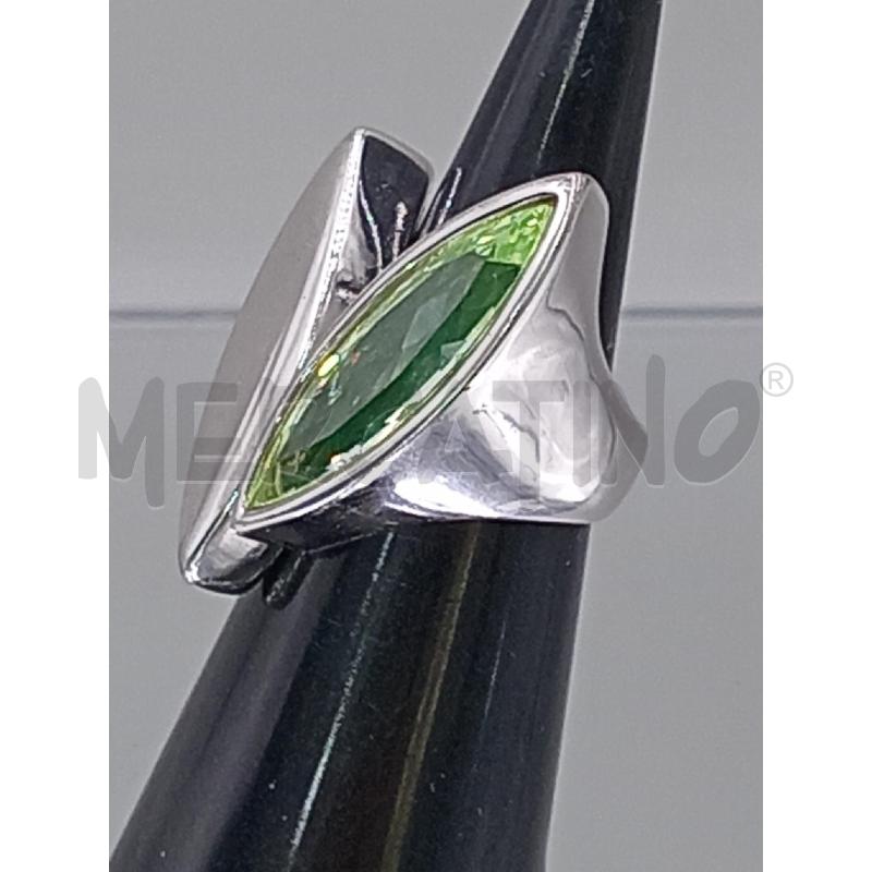 ANELLO DONNA ACCIAIO CRISTALLO VERDE | Mercatino dell'Usato Moncalieri bengasi 3