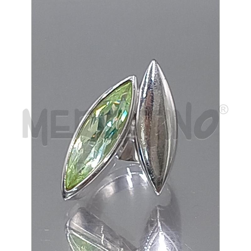 ANELLO DONNA ACCIAIO CRISTALLO VERDE | Mercatino dell'Usato Moncalieri bengasi 5