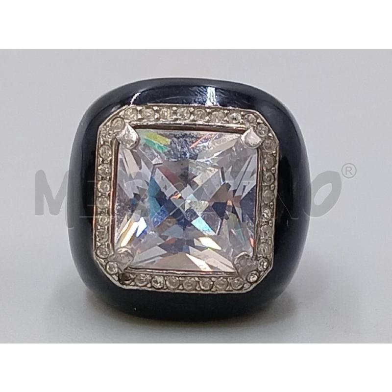 ANELLO DONNA AIROLDI NERO CON STRASS | Mercatino dell'Usato Moncalieri bengasi 2