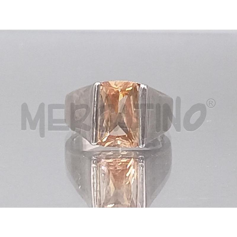 ANELLO DONNA ARGENTATO PIETRA ARANCIO | Mercatino dell'Usato Moncalieri bengasi 1