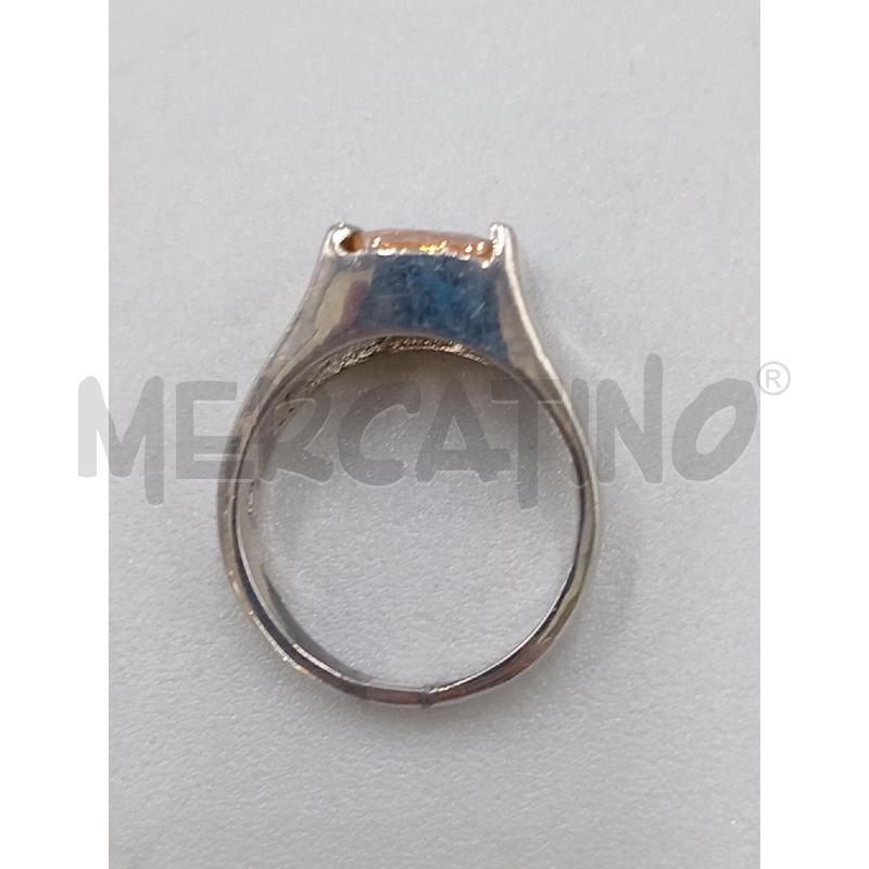 ANELLO DONNA ARGENTATO PIETRA ARANCIO | Mercatino dell'Usato Moncalieri bengasi 2