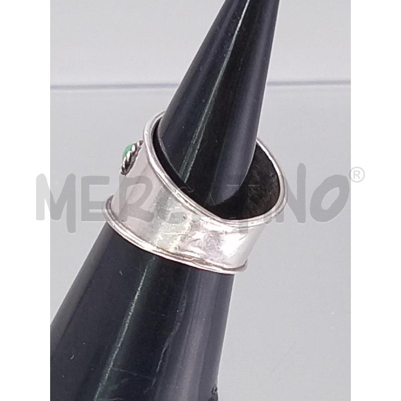 ANELLO DONNA ARGENTATO PIETRA BLU NERA | Mercatino dell'Usato Moncalieri bengasi 3