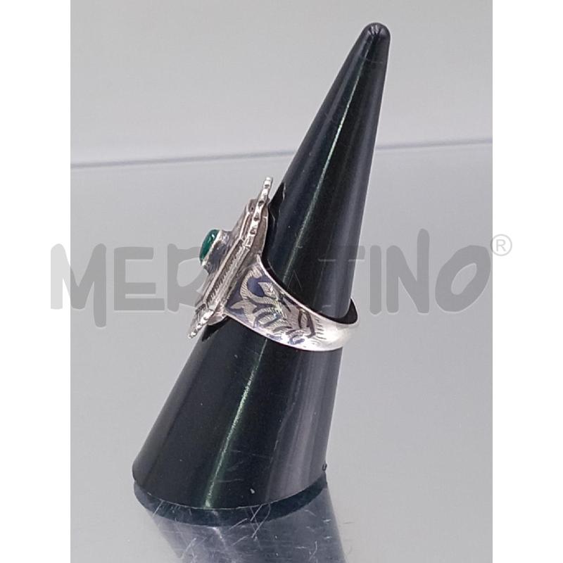 ANELLO DONNA ARGENTATO PIETRA VERDE | Mercatino dell'Usato Moncalieri bengasi 2