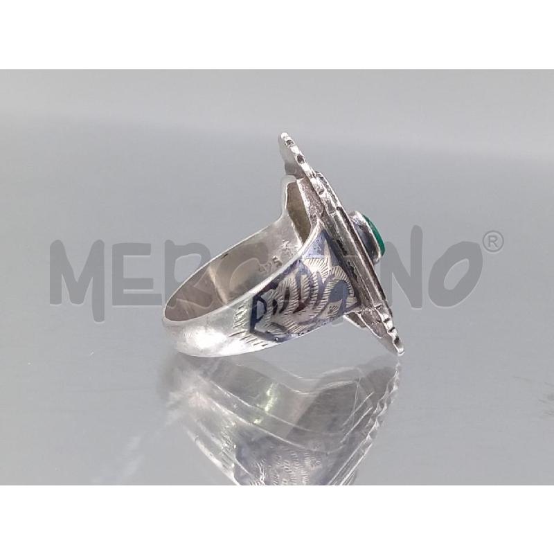 ANELLO DONNA ARGENTATO PIETRA VERDE | Mercatino dell'Usato Moncalieri bengasi 3
