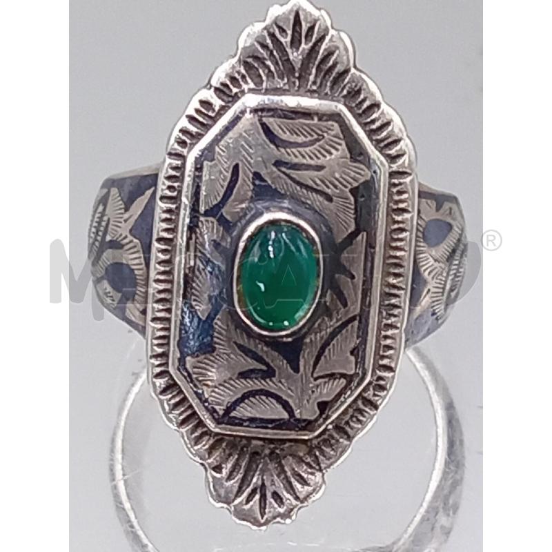 ANELLO DONNA ARGENTATO PIETRA VERDE | Mercatino dell'Usato Moncalieri bengasi 4