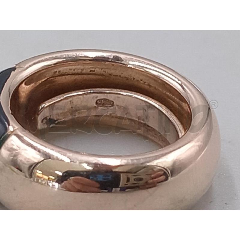 ANELLO DONNA MARCELLO PANE DORATO INSERTO NERO | Mercatino dell'Usato Moncalieri bengasi 4