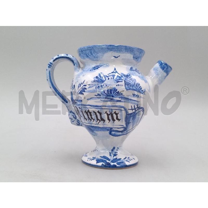 ANFORETTA CERAMICA G.MAZZOTTI ALBISOLA DECORO FLOREALE BLU  | Mercatino dell'Usato Moncalieri bengasi 1