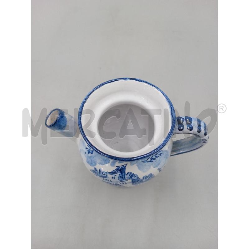 ANFORETTA CERAMICA G.MAZZOTTI ALBISOLA DECORO FLOREALE BLU  | Mercatino dell'Usato Moncalieri bengasi 3