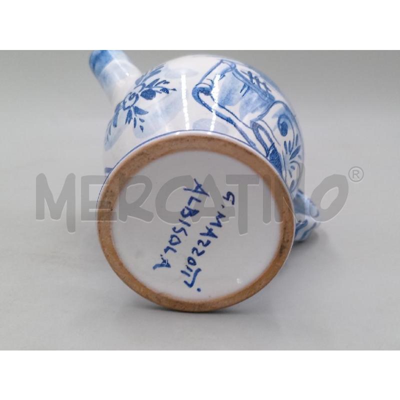 ANFORETTA CERAMICA G.MAZZOTTI ALBISOLA DECORO FLOREALE BLU  | Mercatino dell'Usato Moncalieri bengasi 4