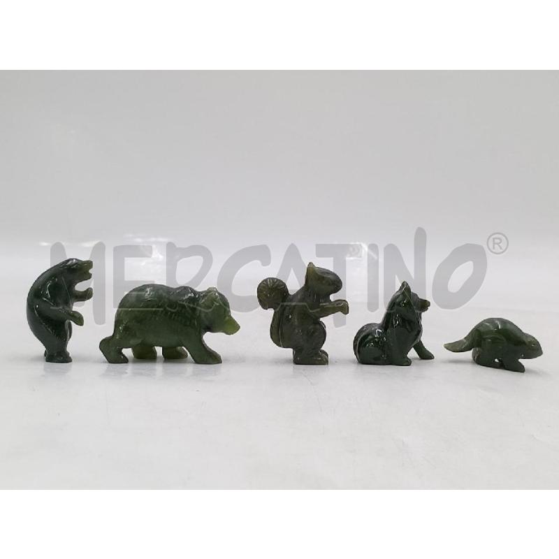 ANIMALI PZ.5 MATERIALE SIMIL ONICE VERDE  | Mercatino dell'Usato Moncalieri bengasi 1