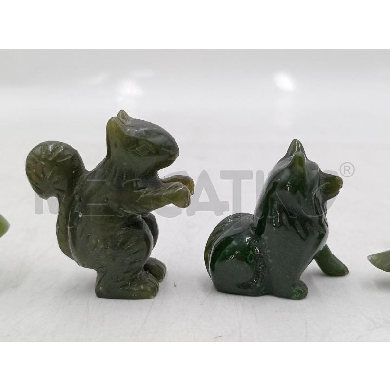 ANIMALI PZ.5 MATERIALE SIMIL ONICE VERDE  | Mercatino dell'Usato Moncalieri bengasi 3