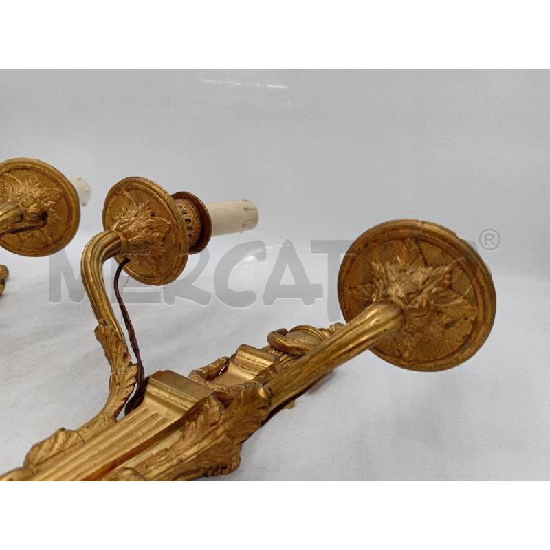 APPLIQUE COPPIA IN STILE LUIGI XVI IMPERO BRONZETTO | Mercatino dell'Usato Moncalieri bengasi 2