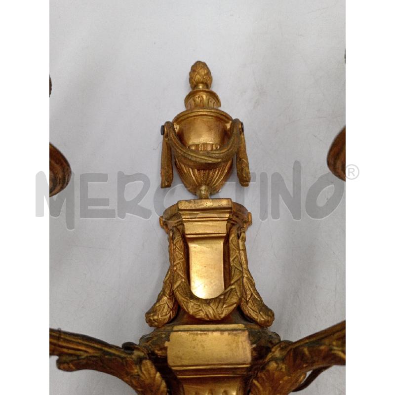 APPLIQUE COPPIA IN STILE LUIGI XVI IMPERO BRONZETTO | Mercatino dell'Usato Moncalieri bengasi 3