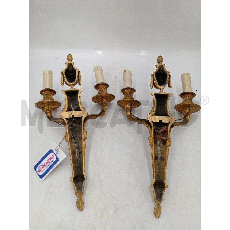 APPLIQUE COPPIA IN STILE LUIGI XVI IMPERO BRONZETTO | Mercatino dell'Usato Moncalieri bengasi 5