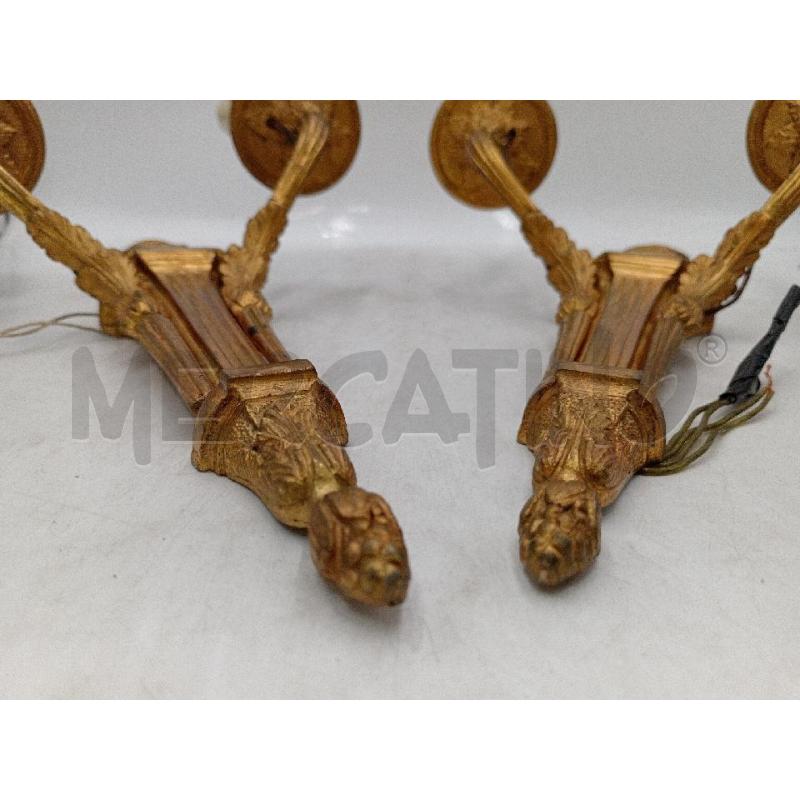 APPLIQUE IN STILE LUIGI XVI IMPERO BRONZETTO COPPIA  | Mercatino dell'Usato Moncalieri bengasi 4