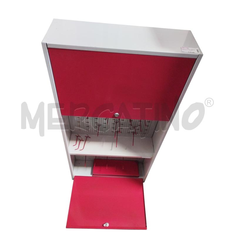 ARMADIETTO DA MURO 2 ANTE ROSSO BIANCO PER OFFICINA | Mercatino dell'Usato Moncalieri bengasi 3