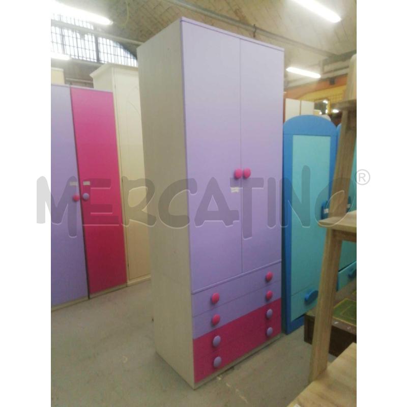 ARMADIO CAMERATTA 2 ANTE 4 CASSETTI ROSA FUXIA | Mercatino dell'Usato Moncalieri bengasi 1