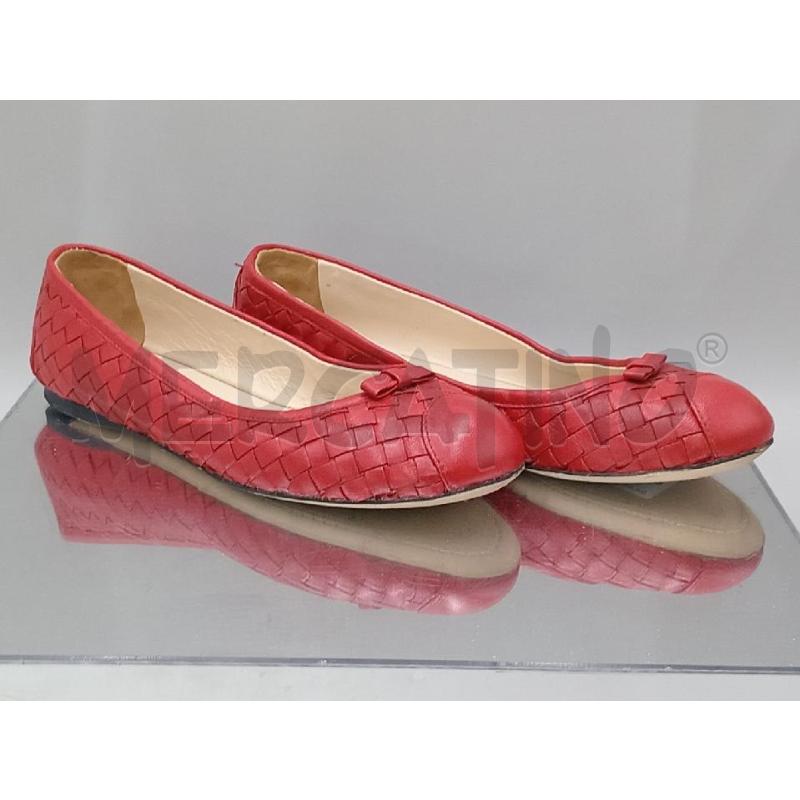 BALLERINE BOTTEGA VENETA ROSSE INTRECCIATE | Mercatino dell'Usato Moncalieri bengasi 1