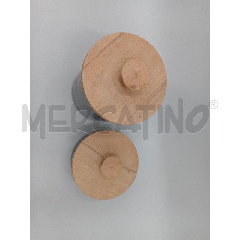 BARATTOLI PZ. 2 SMALTATI CON TAPPI LEGNO | Mercatino dell'Usato Moncalieri bengasi 2