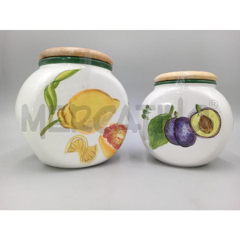 BARATTOLO CERAMICA COPPIA ANDREA FONTEBASSO C/TAPPO TONDO LEGNO  | Mercatino dell'Usato Moncalieri bengasi 1