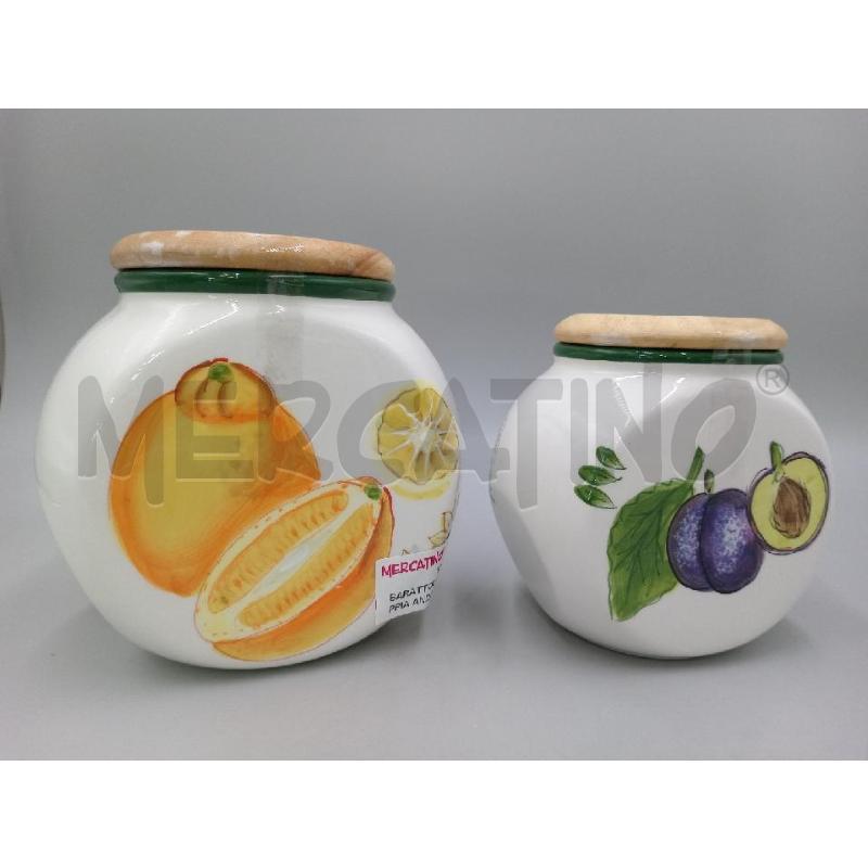 BARATTOLO CERAMICA COPPIA ANDREA FONTEBASSO C/TAPPO TONDO LEGNO  | Mercatino dell'Usato Moncalieri bengasi 2