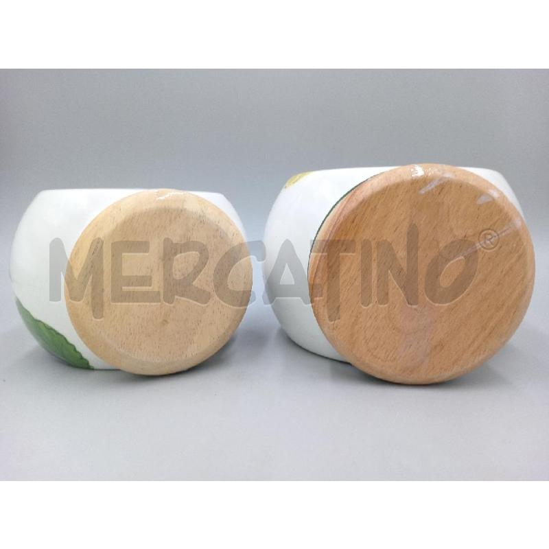 BARATTOLO CERAMICA COPPIA ANDREA FONTEBASSO C/TAPPO TONDO LEGNO  | Mercatino dell'Usato Moncalieri bengasi 5