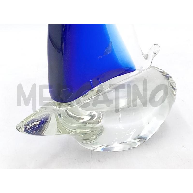 BARCHETTA VETRO MURANO BLU  | Mercatino dell'Usato Moncalieri bengasi 2