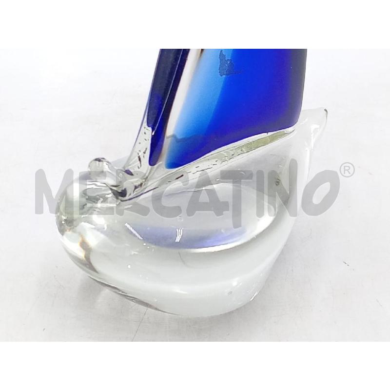 BARCHETTA VETRO MURANO BLU  | Mercatino dell'Usato Moncalieri bengasi 4