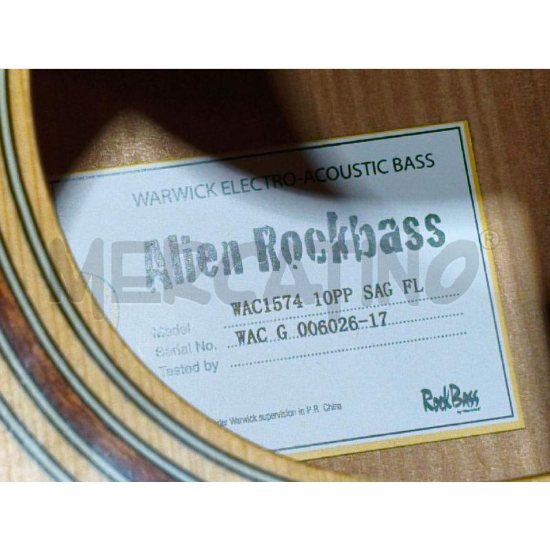 BASSO ELETTRICO ACUSTICO WARWICK ALIEN ROCK BASS WAC1574 | Mercatino dell'Usato Moncalieri bengasi 4