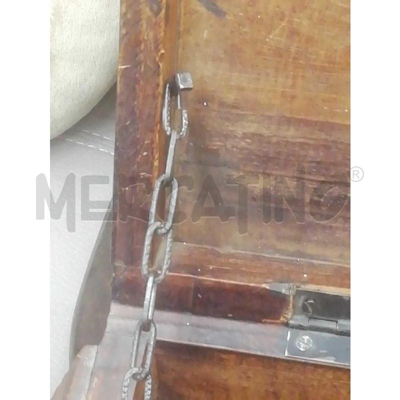 BAULETTO LEEGNO ARTIGIANALE C/DETTAGLI METALLO E CHIUSURA ANELLO  | Mercatino dell'Usato Moncalieri bengasi 5