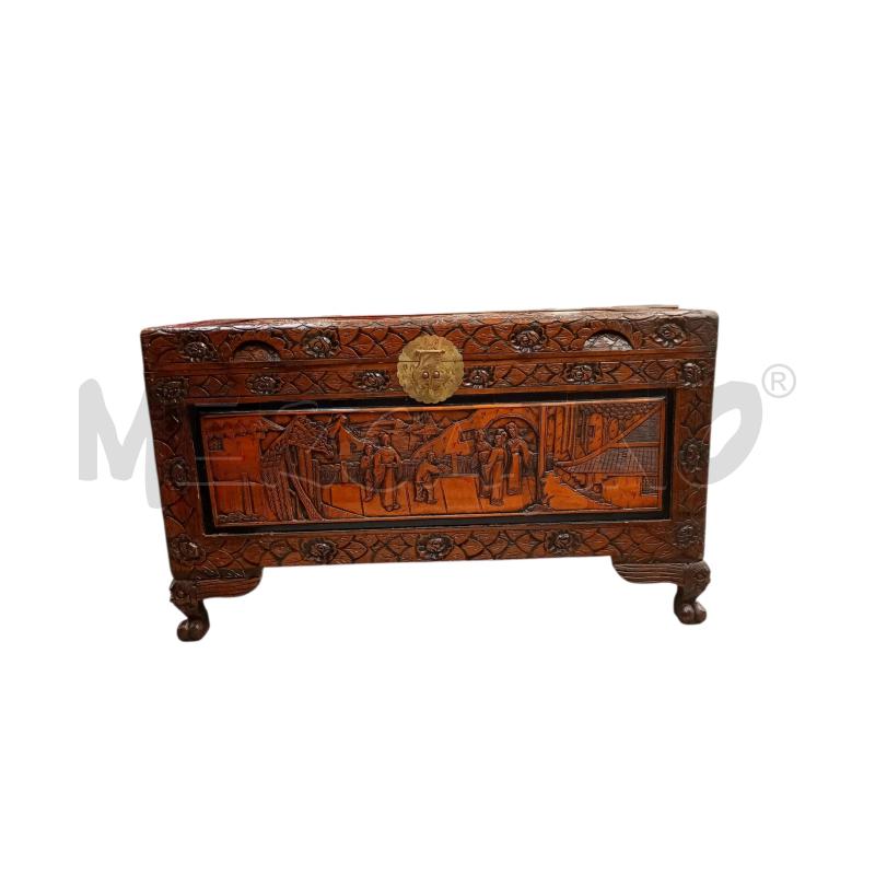 BAULE LEGNO ESOTICO SCOLPITO  | Mercatino dell'Usato Moncalieri bengasi 1