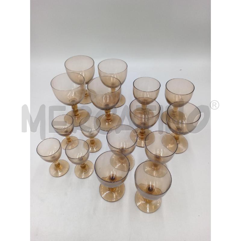 BICCHIERI PZ. 4+4+4+4 VETRO SOFFIATO VINTAGE  | Mercatino dell'Usato Moncalieri bengasi 1