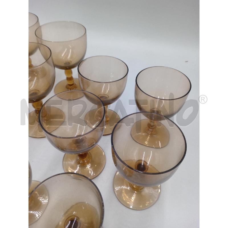 BICCHIERI PZ. 4+4+4+4 VETRO SOFFIATO VINTAGE  | Mercatino dell'Usato Moncalieri bengasi 4