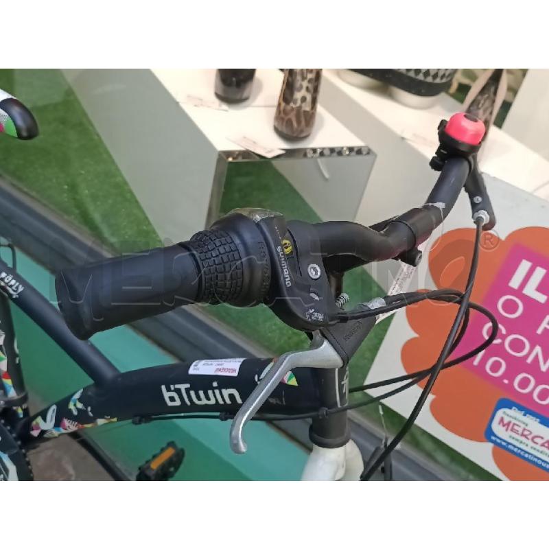 BICICLETTA DONNA/RAGAZZA DECATHLON NERA FIORI  | Mercatino dell'Usato Moncalieri bengasi 4