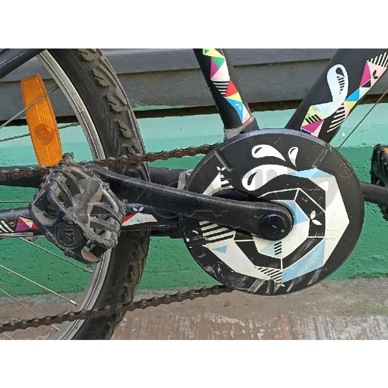 BICICLETTA DONNA/RAGAZZA DECATHLON NERA FIORI  | Mercatino dell'Usato Moncalieri bengasi 5