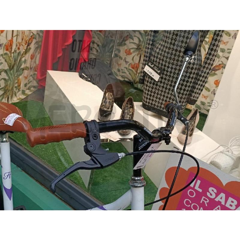 BICICLETTA DONNA BIANCA MOD. HOLLAND SCRITTA VIOLA C/PORTA PACCHI MAX 25 KG  | Mercatino dell'Usato Moncalieri bengasi 5