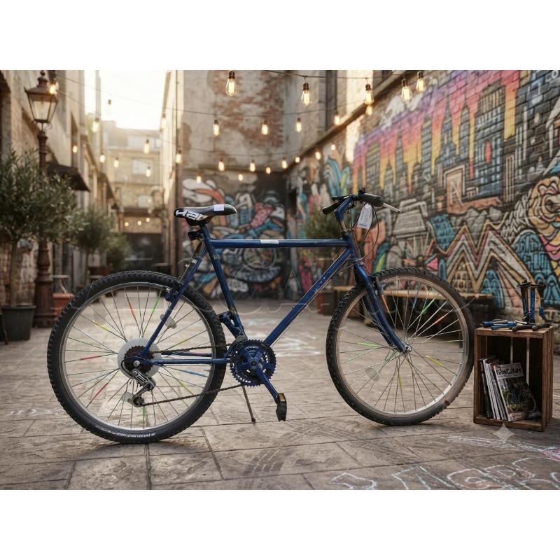 BICICLETTA UOMO BLU RIVERNICIATA IN BUONE CONDIZIONI ANNI 90 | Mercatino dell'Usato Moncalieri bengasi 1