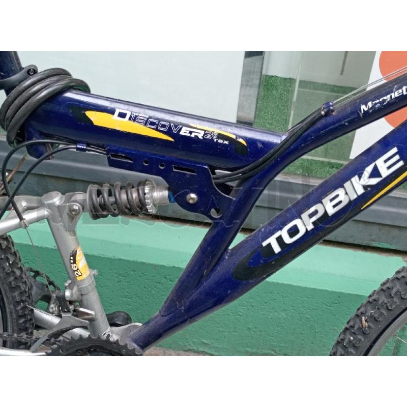 BICICLETTA UOMO TOPBIKE BLU C/FORCELLA AMMORTIZZATA E MONO | Mercatino dell'Usato Moncalieri bengasi 3