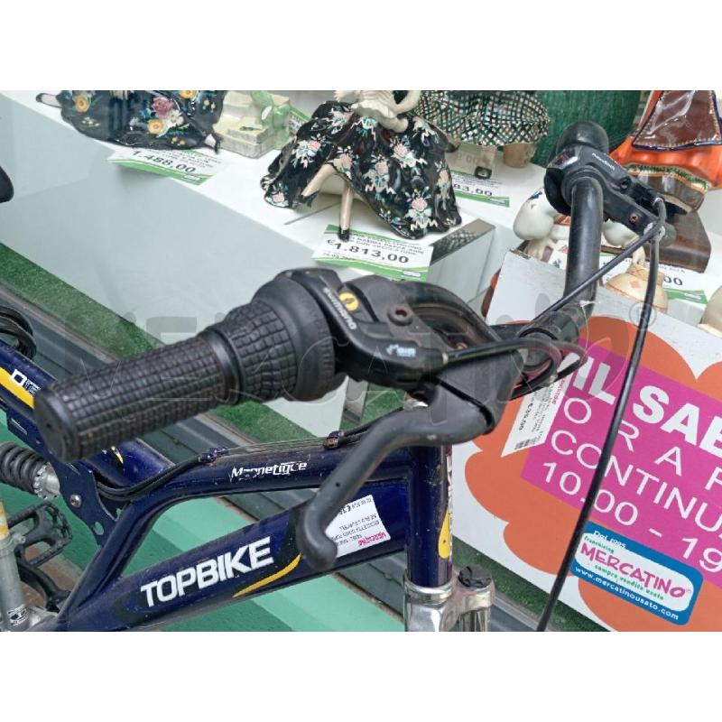 BICICLETTA UOMO TOPBIKE BLU C/FORCELLA AMMORTIZZATA E MONO | Mercatino dell'Usato Moncalieri bengasi 4