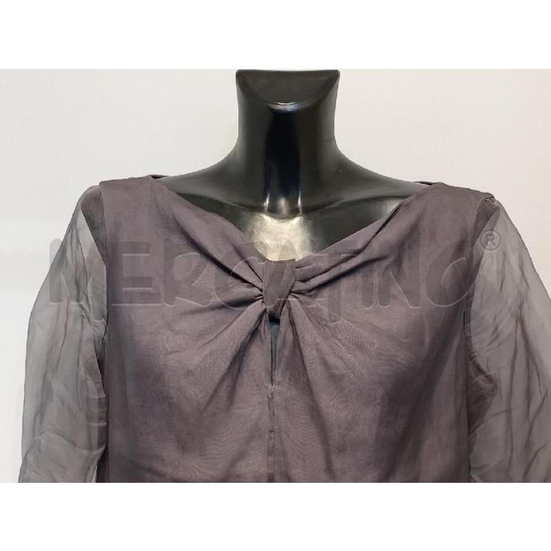 BLUSA DONNA ARMANI COLLEZIONI GRIGIA SETA  MANICA VOILE | Mercatino dell'Usato Moncalieri bengasi 3