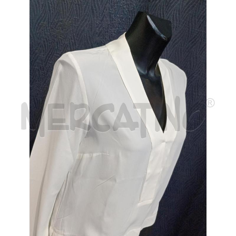 BLUSA DONNA ATOS LOMBARDINI BIANCA BORDO NERO | Mercatino dell'Usato Moncalieri bengasi 4
