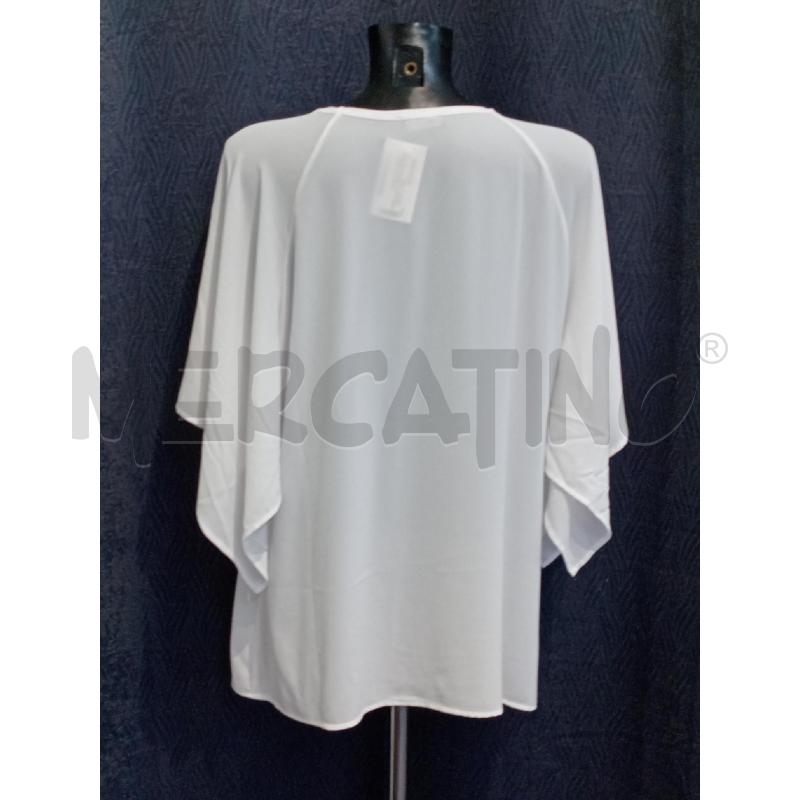 BLUSA DONNA CARCATERE BIANCA MANICHE LARGHE  | Mercatino dell'Usato Moncalieri bengasi 2