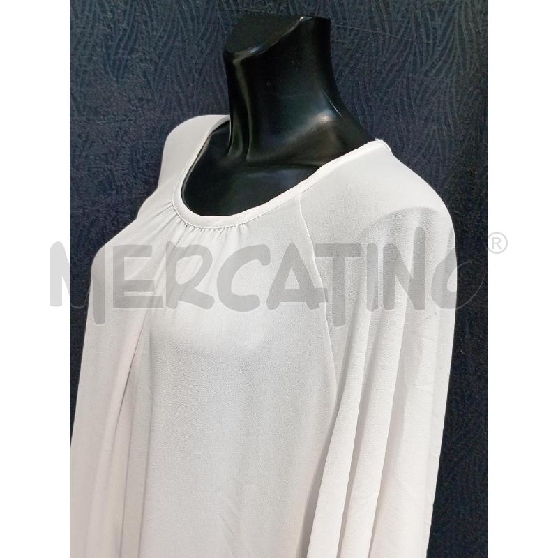 BLUSA DONNA CARCATERE BIANCA MANICHE LARGHE  | Mercatino dell'Usato Moncalieri bengasi 3