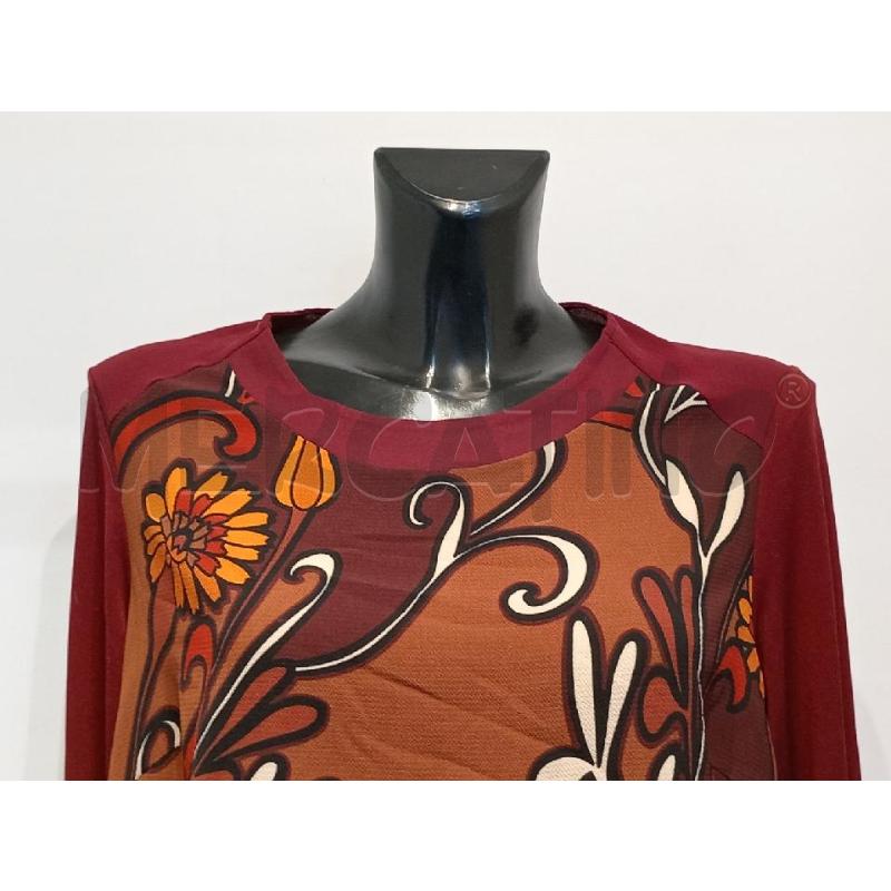 BLUSA DONNA CARLA FERRONI MARRONE FIORI | Mercatino dell'Usato Moncalieri bengasi 3