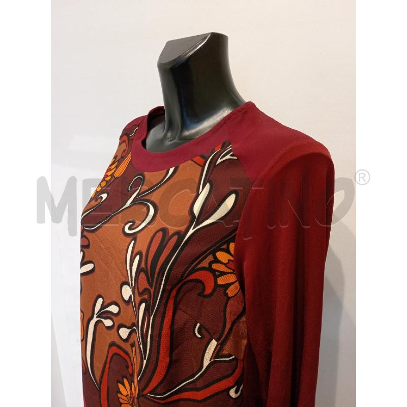 BLUSA DONNA CARLA FERRONI MARRONE FIORI | Mercatino dell'Usato Moncalieri bengasi 4