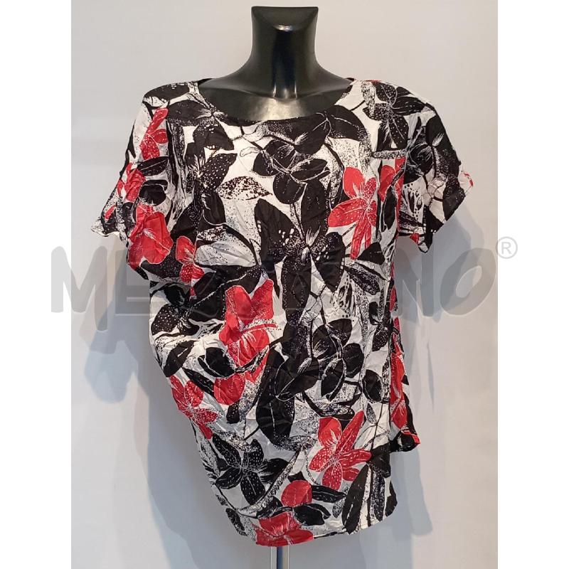 BLUSA DONNA CARLA G FIORATA ROSSO NERO | Mercatino dell'Usato Moncalieri bengasi 1